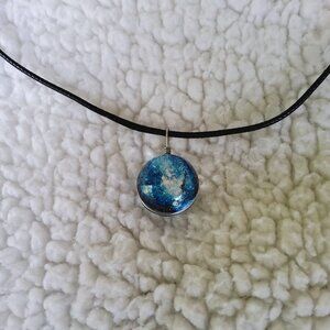 Retro Galaxy Glass Ball Pendant Necklace